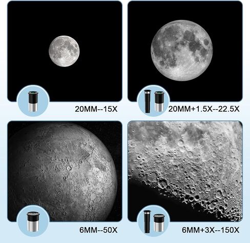 Telescope for Kids, 70MM Aperture Telescopes for Adults (15X-150X) with FMC Optics, 300MM Astronomical Refractor Telescope for Beginners with Phone Adapter, Portable Astronomy Gifts for Moon and Star in Kuwait