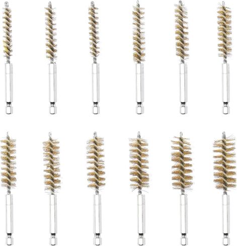 NEIKO 00325A Wire Brush Drill Attachments with 1/4-Inch Hex Shank, SAE and MM Brushes Assortment, Mountable on Power Drill or Die Grinder, 38-Piece Set in Kuwait