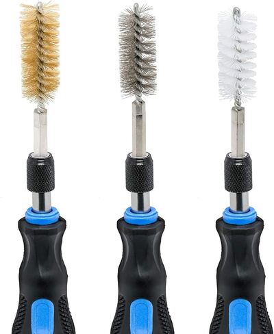 NEIKO 00325A Wire Brush Drill Attachments with 1/4-Inch Hex Shank, SAE and MM Brushes Assortment, Mountable on Power Drill or Die Grinder, 38-Piece Set in Kuwait