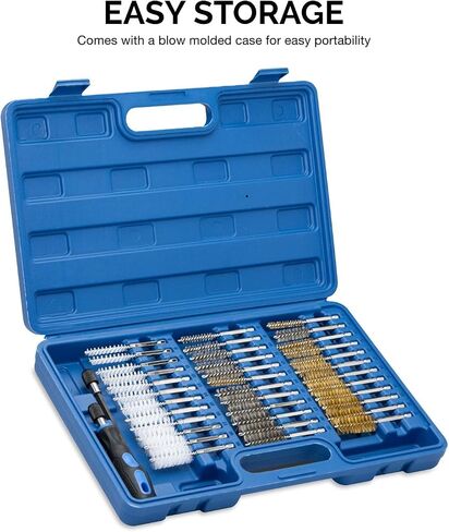 NEIKO 00325A Wire Brush Drill Attachments with 1/4-Inch Hex Shank, SAE and MM Brushes Assortment, Mountable on Power Drill or Die Grinder, 38-Piece Set in Kuwait