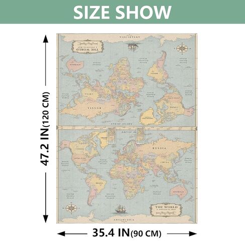 World Map Pattern Baby Car Seat Cover Nursing Cover | Muslin-like Cotton Blend, Breathable, Multi-use, Newborn Essentials Must Haves, Fits Most Strollers, for Babies Boys Girls in Kuwait