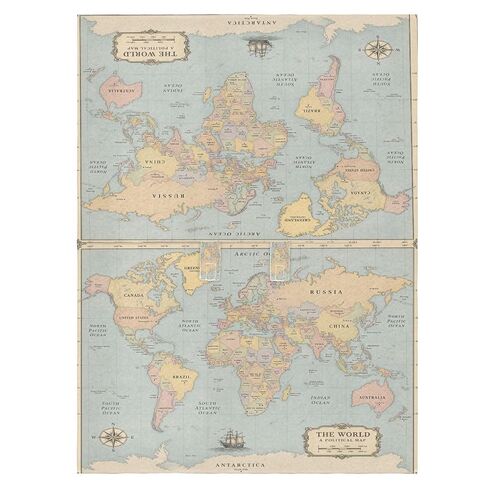 World Map Pattern Baby Car Seat Cover Nursing Cover | Muslin-like Cotton Blend, Breathable, Multi-use, Newborn Essentials Must Haves, Fits Most Strollers, for Babies Boys Girls in Kuwait