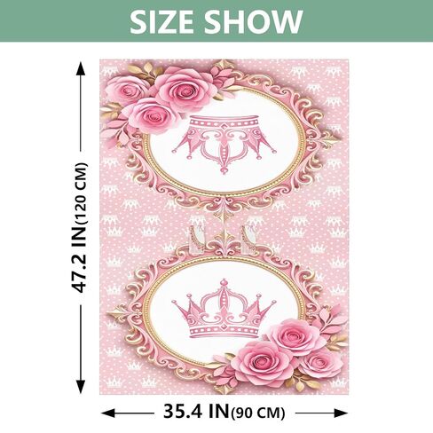 Crown Flowers Pattern Baby Car Seat Cover Stroller Sun Shade | Muslin-like Cotton Blend, Breathable, Multi-use, Newborn Essentials Must Haves, Fits Most Strollers, for Babies Boys Girls in Kuwait