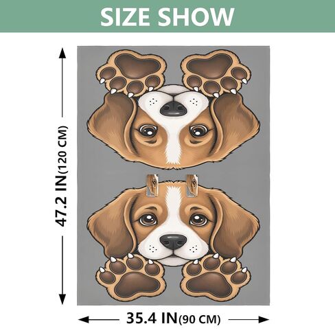 Beagle Puppy Pattern Baby Car Seat Cover Infant Carseat Canopy | Muslin-like Cotton Blend, Breathable, Multi-use, Newborn Essentials Must Haves, Fits Most Strollers, for Babies Boys Girls in Kuwait