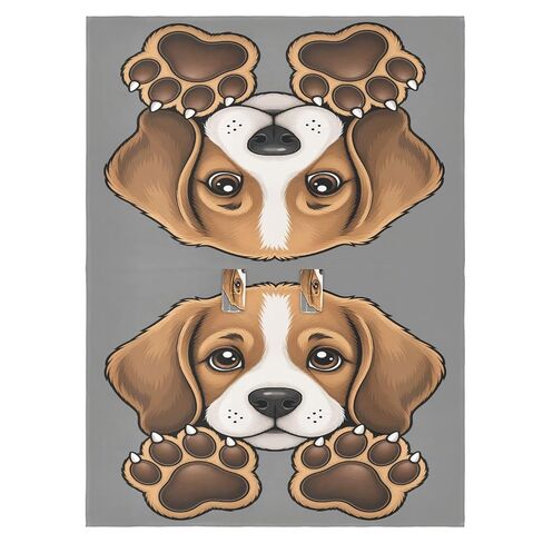 Beagle Puppy Pattern Baby Car Seat Cover Infant Carseat Canopy | Muslin-like Cotton Blend, Breathable, Multi-use, Newborn Essentials Must Haves, Fits Most Strollers, for Babies Boys Girls in Kuwait
