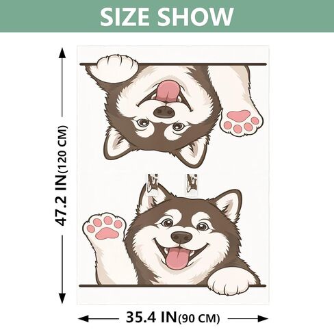 Siberian Husky Print Baby Car Seat Cover Carseat Canopy Cover | Muslin-like Cotton Blend, Breathable, Multi-use, Newborn Essentials Must Haves, Fits Most Strollers, for Babies Boys Girls in Kuwait