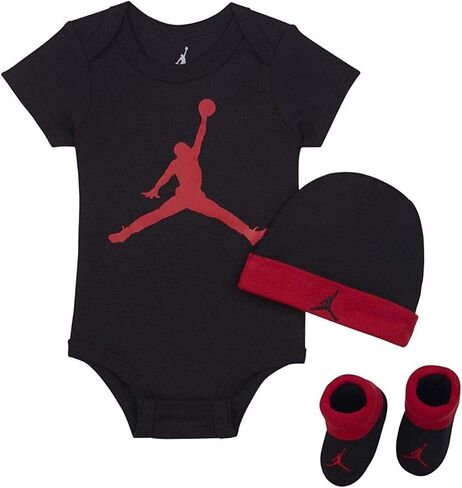 Jordan Infant Jumpman 3 Piece Set (Black(MJ0041-KR5)/Red, 6-12 Months) in Kuwait