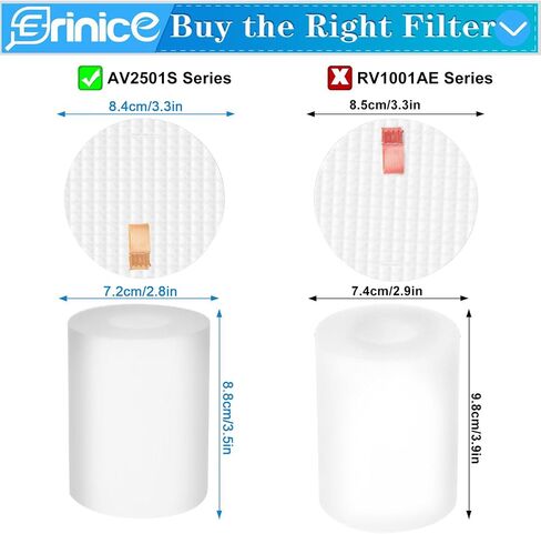 Replacement Base Pre-Motor Filters for Shark AI Robot Vacuum AV2501S AV2501AE RV2502AE AV2511AE RV2520AOUS AV2510AOUS RV2610WA UR2 500SR Parts, 4 Foam & Felt Filters, Replace Part: XBPFRV2500 in Kuwait