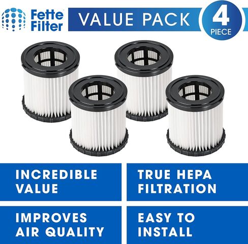 Fette Filter - 4 Pack A32VC05 A32RF08 Replacement Filter Compatible with RYOBI P3240 PCL733 PCL734 18V ONE+ 3 Gal. Wet/Dry Vacuums. Compatible with Hoover ONEPWR BH57105. in Kuwait