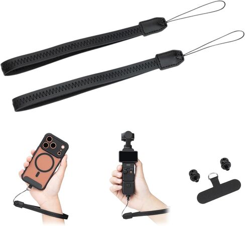 JJC Wrist Strap w. 1/4-20 Screw for Osmo Pocket 4 3 Xtra Muse,Skin Friendly | Premium Adjustable Wrist Lanyard with Aluminum Slider,for Insta360 X5 X4 X3 Selfie Stick,Osmo 360 Mobile 8 7P 7 6 SE RS 3 in Kuwait