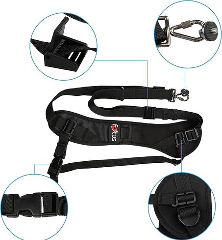 Fotasy Ergonomic Design Camera Sling Strap, Adjustable Camera Neck Strap, w/Quick Release and Safety Tether, Compatible with Canon Fujifilm Nikon Olympus Panasonic Pentax Sony Cameras in Kuwait