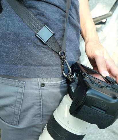 Fotasy Ergonomic Design Camera Sling Strap, Adjustable Camera Neck Strap, w/Quick Release and Safety Tether, Compatible with Canon Fujifilm Nikon Olympus Panasonic Pentax Sony Cameras in Kuwait