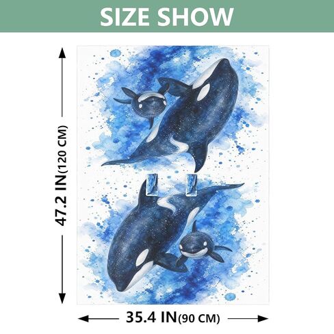 Whales Ocean Pattern Baby Car Seat Cover Infant Carseat Cover | Muslin-like Cotton Blend, Breathable, Multi-use, Newborn Essentials Must Haves, Fits Most Strollers, for Babies Boys Girls in Kuwait