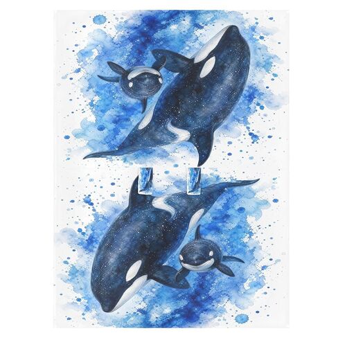 Whales Ocean Pattern Baby Car Seat Cover Infant Carseat Cover | Muslin-like Cotton Blend, Breathable, Multi-use, Newborn Essentials Must Haves, Fits Most Strollers, for Babies Boys Girls in Kuwait