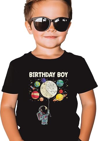 Astronaut Birthday Boy or Girl Matching Family Space Party Tee for Mom, Dad, & Siblings - Sold Individually in Kuwait