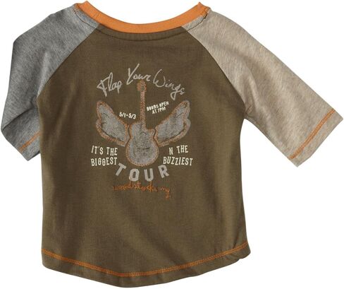 Burt's Bees Baby Baseball Style Graphic Tee (Baby) - Olive Sprig-0-3 Months in Kuwait
