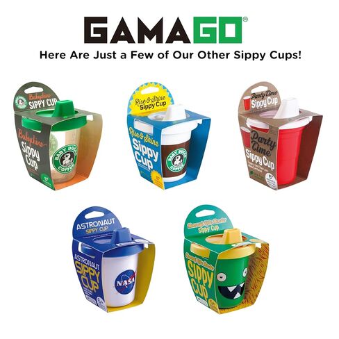 GAMAGO Baby Sippy Cup for Toddlers Ages 6+ Months - Babychino Pretend Coffee with Lid 7 oz Fun Gift Cups for Little Kids in Kuwait