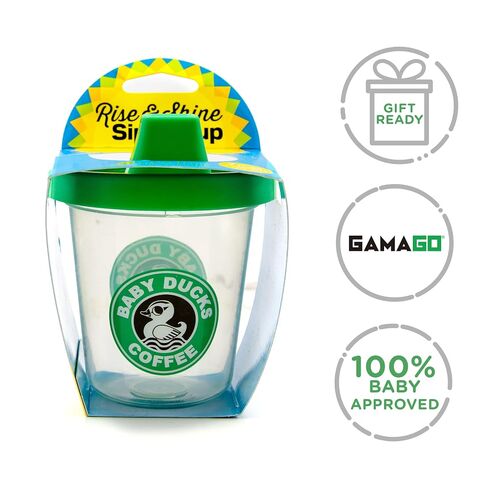 GAMAGO Baby Sippy Cup for Toddlers Ages 6+ Months - Babychino Pretend Coffee with Lid 7 oz Fun Gift Cups for Little Kids in Kuwait