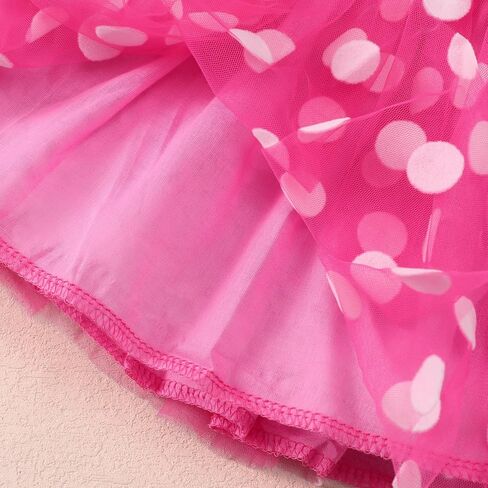 Toddler Kids Baby Girls Birthday Princess Outfit Dress Polka Dots Bubble Tutu Skirt Cake Smash Tulle Skirt in Kuwait
