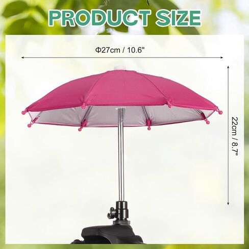 PATIKIL Camera Umbrella, 10.6 Inch Sunshade Camera Hot Shoe Umbrella Protector Waterproof Rain Cover Protector for Nikon, Rose Red in Kuwait
