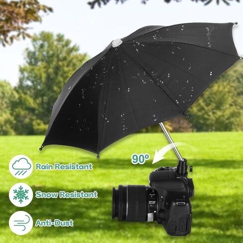 PATIKIL Camera Umbrella, 10.6 Inch Sunshade Camera Hot Shoe Umbrella Protector Waterproof Rain Cover Protector for Nikon, Rose Red in Kuwait