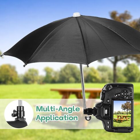 PATIKIL Camera Umbrella, 10.6 Inch Sunshade Camera Hot Shoe Umbrella Protector Waterproof Rain Cover Protector for Nikon, Rose Red in Kuwait