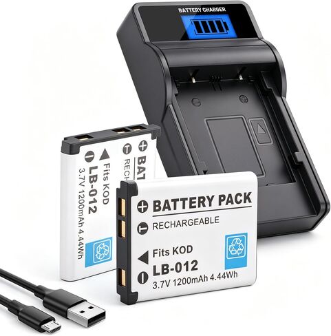 2-Pack LB-012 Battery and LCD USB Charger in Kuwait
