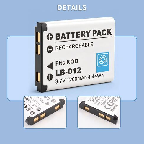 2-Pack LB-012 Battery and LCD USB Charger in Kuwait