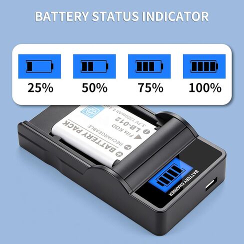 2-Pack LB-012 Battery and LCD USB Charger in Kuwait