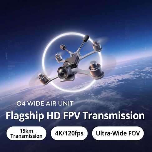 Original O4 Wide Air Unit, Low Latency 4K Digital FPV System for Drone | 155° Super-Wide FOV，10km Range， 20ms Low Latency, FPV Drone Upgrade in Kuwait