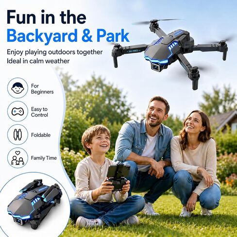 Drone with Camera 1080P with Brushless Motor Mini Drone for Beginner, Long Fly Time, One Key Start, Headless Mode, 2 Batteries, RC Quadcopter Helicopter Toy Gifts for Teen Boys and Girls in Saudi Arabia