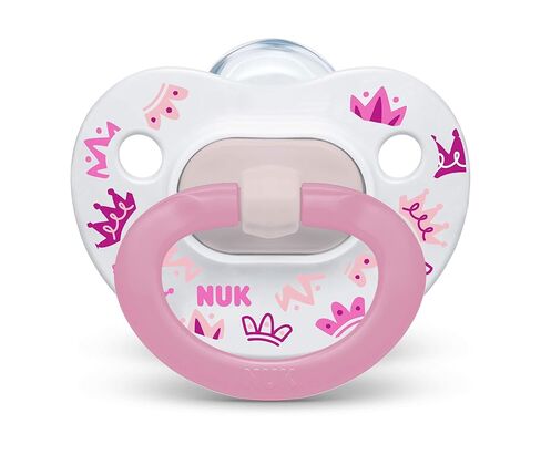 NUK Comfy Orthodontic Pacifiers, Pink Assorted, 18-36 Months, 2 Count in Kuwait