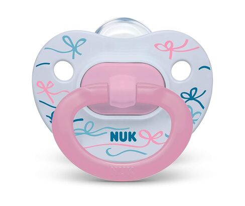 NUK Comfy Orthodontic Pacifiers, Pink Assorted, 18-36 Months, 2 Count in Kuwait