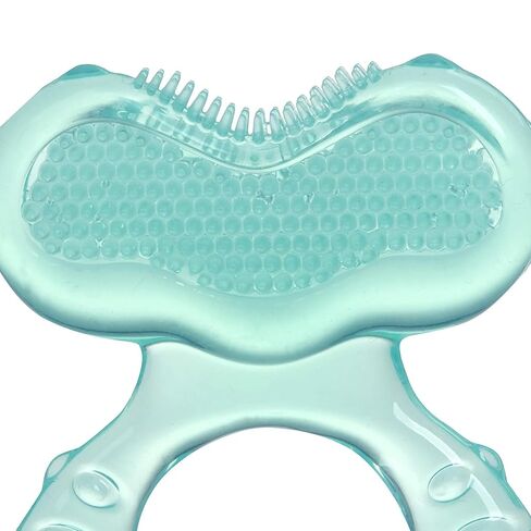 Nuby Soft Silicone Teether with Massaging Bristles | 2 Pack: Blue | 3m + | Travel Case Included in Kuwait