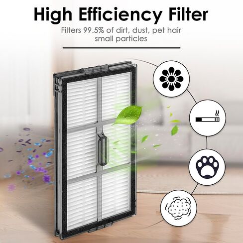 (8 Pack) Saros 10R Replacement HEPA Filters for Roborock Saros 10R, Saros 20, Saros 20 Sonic, Qrevo Edge 2 Pro, Qrevo Edge 2, Qrevo Curv 2 Pro, Qrevo CurvX Robot Vacuum, Filter Accessories Kit in Kuwait
