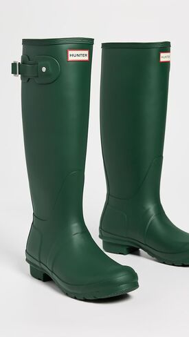 Hunter Women's Original Tall Rain Boots, Hunter Green, 6 Medium in Kuwait