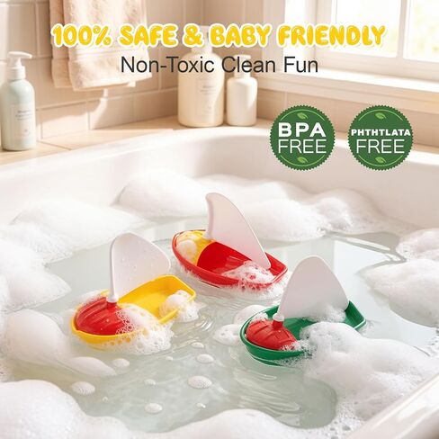 Toyvian 3PCS Toy Boats for Kids, DIY Sailboat Bath Toys for Water Play | Floating Pool Toys with Mold-Free Design, Creative Bath Boats for Toddlers, Beach, Lake and Outdoor Water Play in Kuwait
