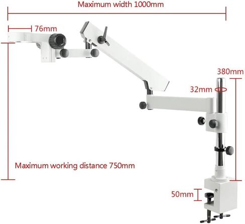 Microscope Kit 3.5X-180X Simul Focal Trinocular Microscope 55MP 4K 1080P HDMI USB Camera Articulating Arm Pillar Clamp Microscope Lens Adapters in Kuwait