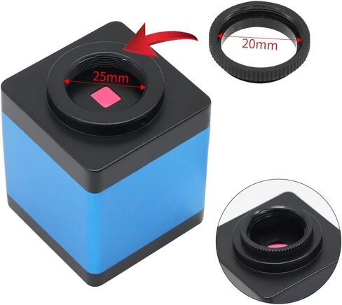 Microscope Kit Industry Video Trinocular Microscope Camera Full H_D 13MP 2K 1080P 60FPS HDMI VGA Simultaneous Output Magnifier for Phone Repair Microscope Lens Adapters in Kuwait