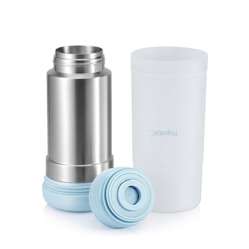 Papablic Portable Travel Baby Bottle Warmer On The Go, Fits Most Car Cup Holders, 12 OZ Stainless Steel Bottle Warmer, Leak-Proof, Safe & Easy to Clean in Kuwait