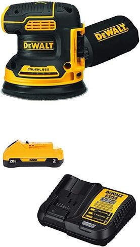 DEWALT 20V MAX Orbital Sander, Tool Only with 20V MAX Battery Pack with Charger, 3-Ah (DCW210B & DCB230C) in Saudi Arabia