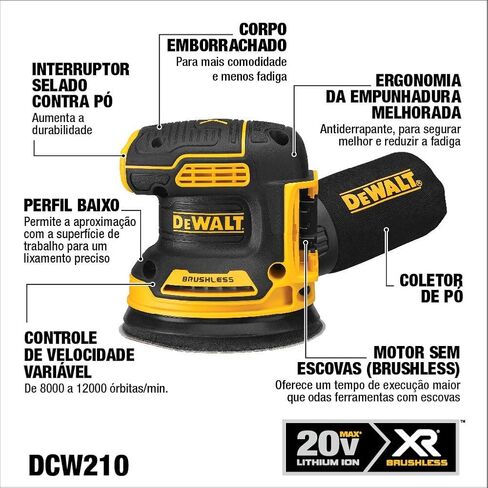 DEWALT 20V MAX Orbital Sander, Tool Only with 20V MAX Battery Pack with Charger, 3-Ah (DCW210B & DCB230C) in Saudi Arabia