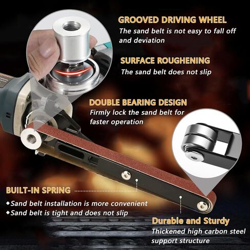 1000W High Power Detail Bandfile Belt Sander with 6 Variable Speed, 3/4"x20.5" Finger Belt Sander for Grinding and Polishing Wood, Paint, Metal Rust Move,welding Spot and DIY. in Kuwait
