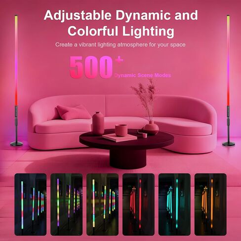 6 Pack DJ Tube Lights with Case 4ft RGB Stick Lights 5000mAh Battery Powered LED Neon Light Tubes Stand 500 Lighting Effects Portable Light Bar for Video Photography Studio DJ Dance Party Lighting in Saudi Arabia