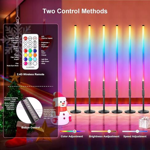 6 Pack DJ Tube Lights with Case 4ft RGB Stick Lights 5000mAh Battery Powered LED Neon Light Tubes Stand 500 Lighting Effects Portable Light Bar for Video Photography Studio DJ Dance Party Lighting in Saudi Arabia
