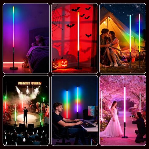 6 Pack DJ Tube Lights with Case 4ft RGB Stick Lights 5000mAh Battery Powered LED Neon Light Tubes Stand 500 Lighting Effects Portable Light Bar for Video Photography Studio DJ Dance Party Lighting in Saudi Arabia