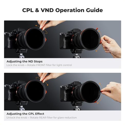 K&F CONCEPT 67mm Magnetic CPL + VND2-32 + Black Diffusion 1/4 Filter Kit | 1s Swap,Magnetic 5-Pack: Filter + Magnetic Basic Ring + Lens Cap Kit with Storage Case (Nano-X Series)-FU704 in Kuwait
