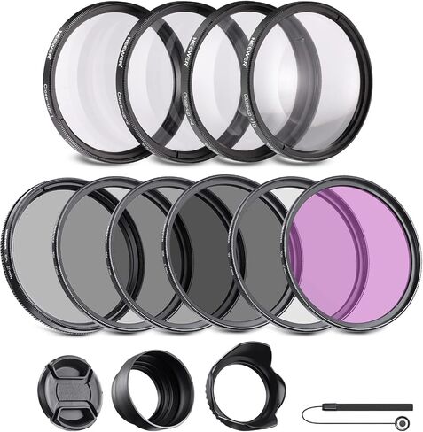 Neewer® 67MM Complete Lens Filter Accessory Kit for Lenses with 67MM Filter Size: UV CPL FLD Filter Set + Macro Close Up Set (+1 +2 +4 +10) + ND Filter Set (ND2 ND4 ND8) + Other in Kuwait