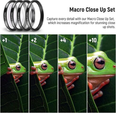 Neewer® 67MM Complete Lens Filter Accessory Kit for Lenses with 67MM Filter Size: UV CPL FLD Filter Set + Macro Close Up Set (+1 +2 +4 +10) + ND Filter Set (ND2 ND4 ND8) + Other in Kuwait