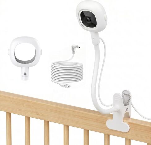 Baby Monitor Clip Mount for HelloBaby HB6550/HB6560/HB6148/HB6240//HB66/HB6339, ANMEATE SM935E – Adjustable Clamp Baby Camera Holder Stand, No Drilling, Flexible Mount for Cribs, Desks, and Shelves in Kuwait